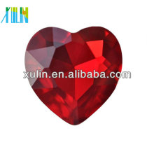 Venta al por mayor bling corazón forma cuentas de piedras preciosas de cristal